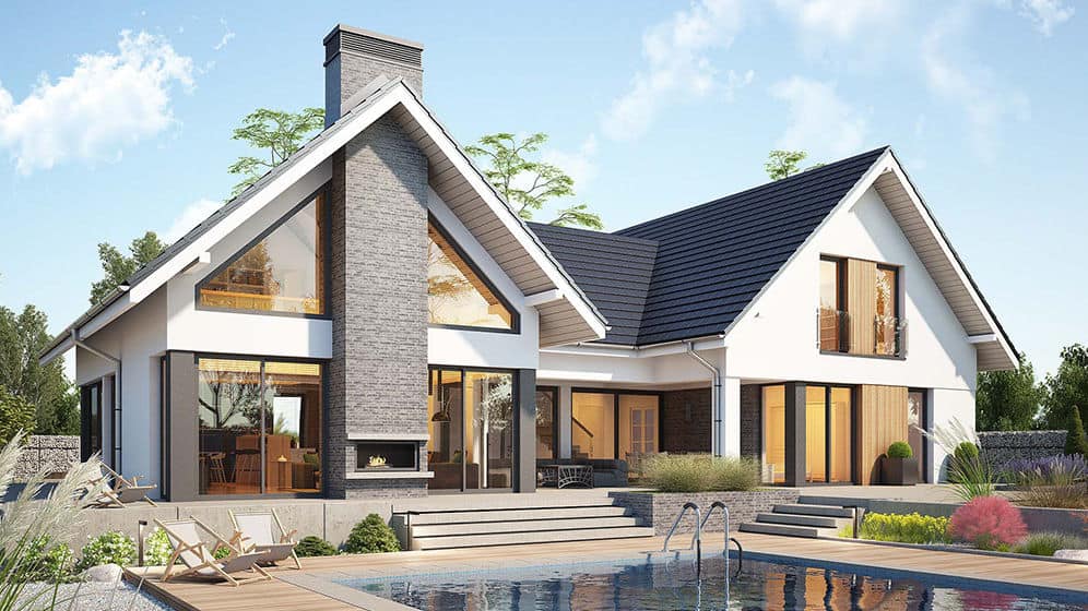 North American style single-family home