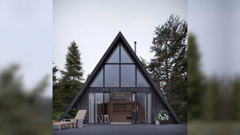 A-Frame Beach Cabin exterior