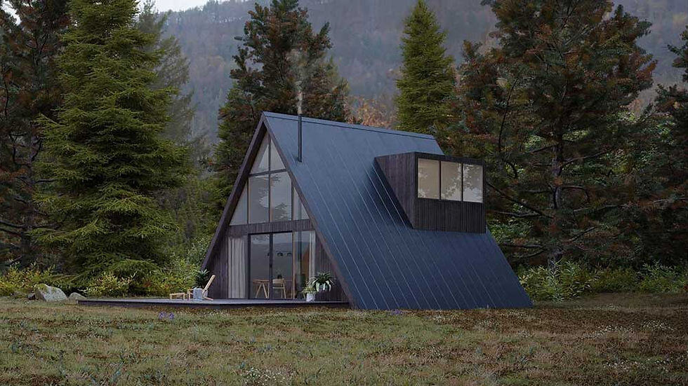 A-Frame Beach Cabin bedroom loft
