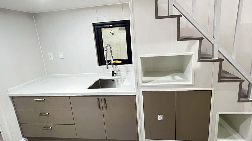 Tiny Home on Wheels kitchenette